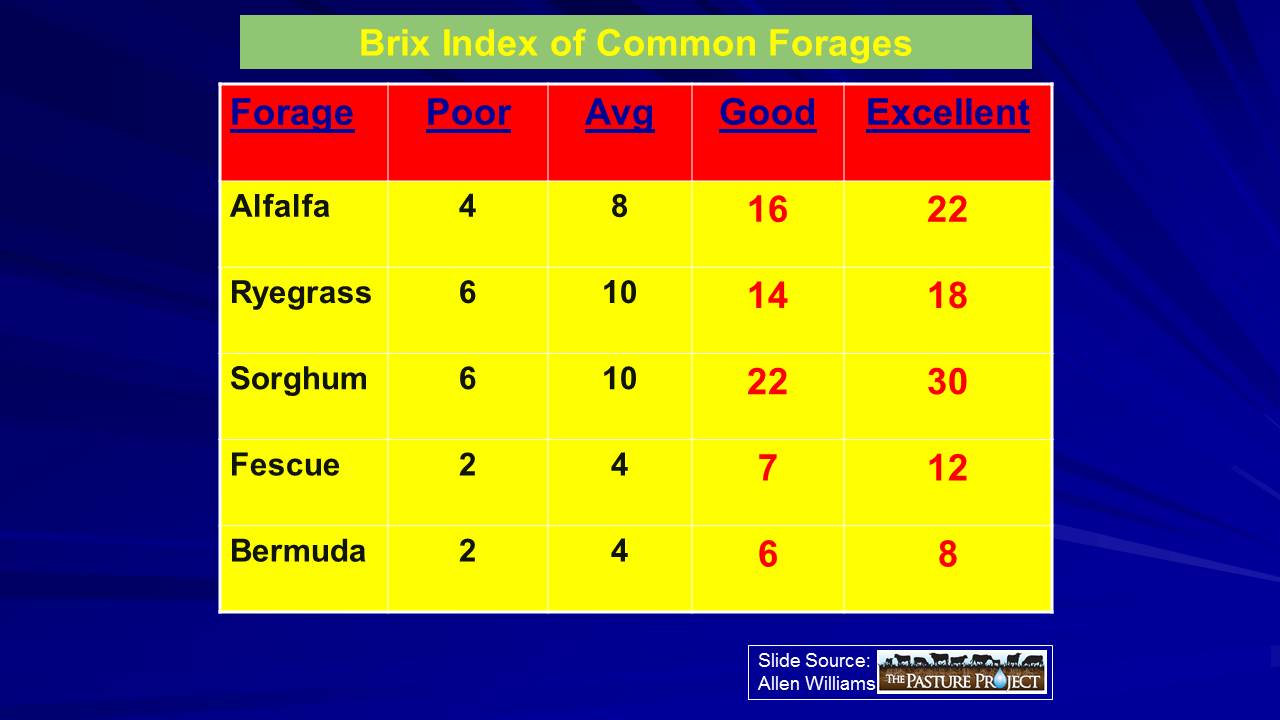 Brix index slide image