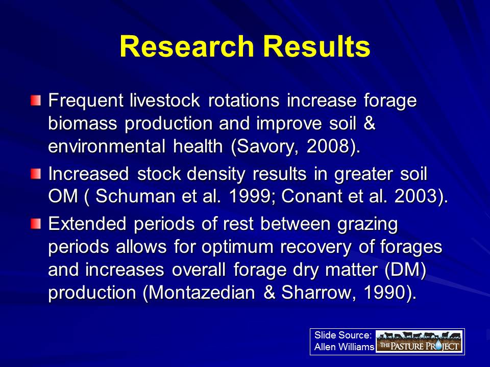 Research results slide image