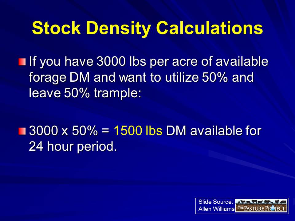 Stock density calculations slide image
