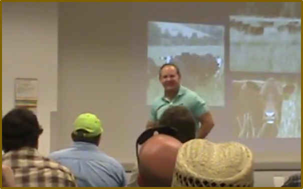 Allen Williams speaking in Sauk County, WI in summer 2017