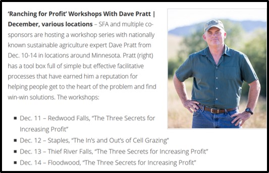 Ranching for Profit workshops with Dave Pratt