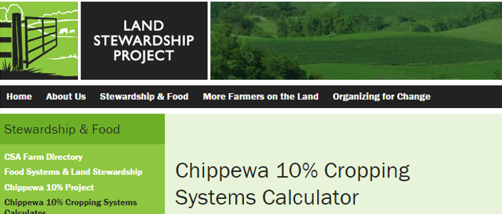 Land Stewardship Project Cropping System Calculator image